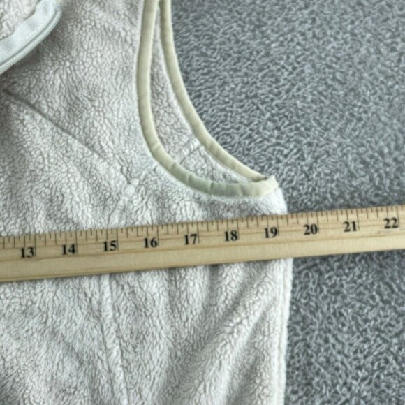 The North Face Womens Fleece Zip-Up Vest L/G Ivory White Soft 5773 - Picture 6 of 9